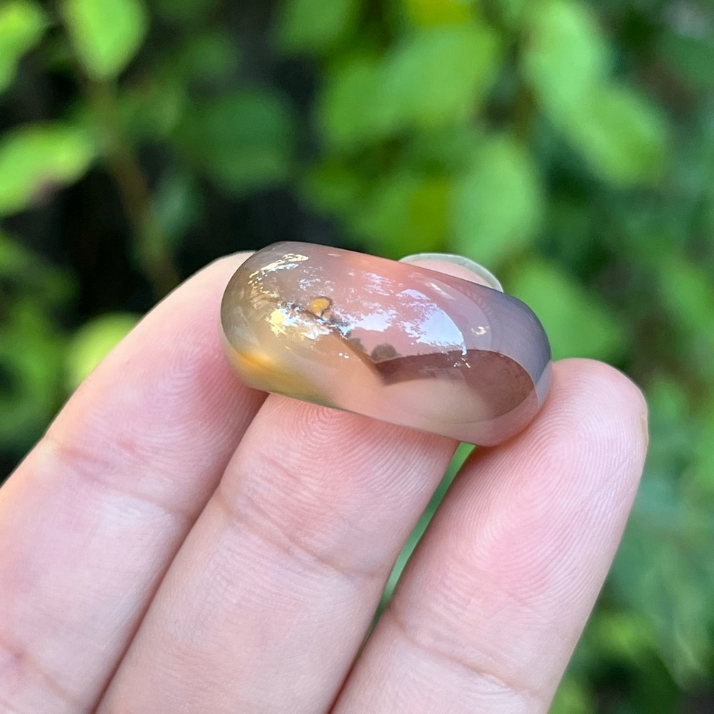 Size 7.5 natural scenery translucent ring 1488
